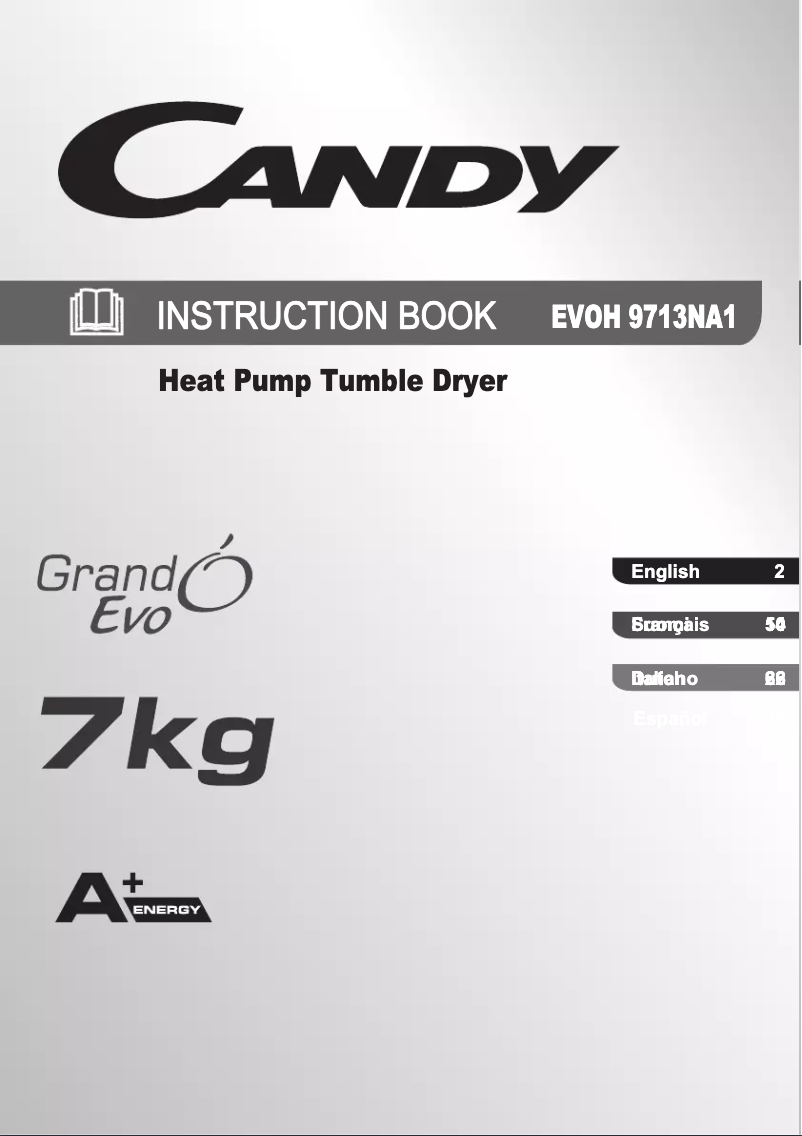 Page 1 of the manual User Manual Candy EVOH 9713NA1-S
