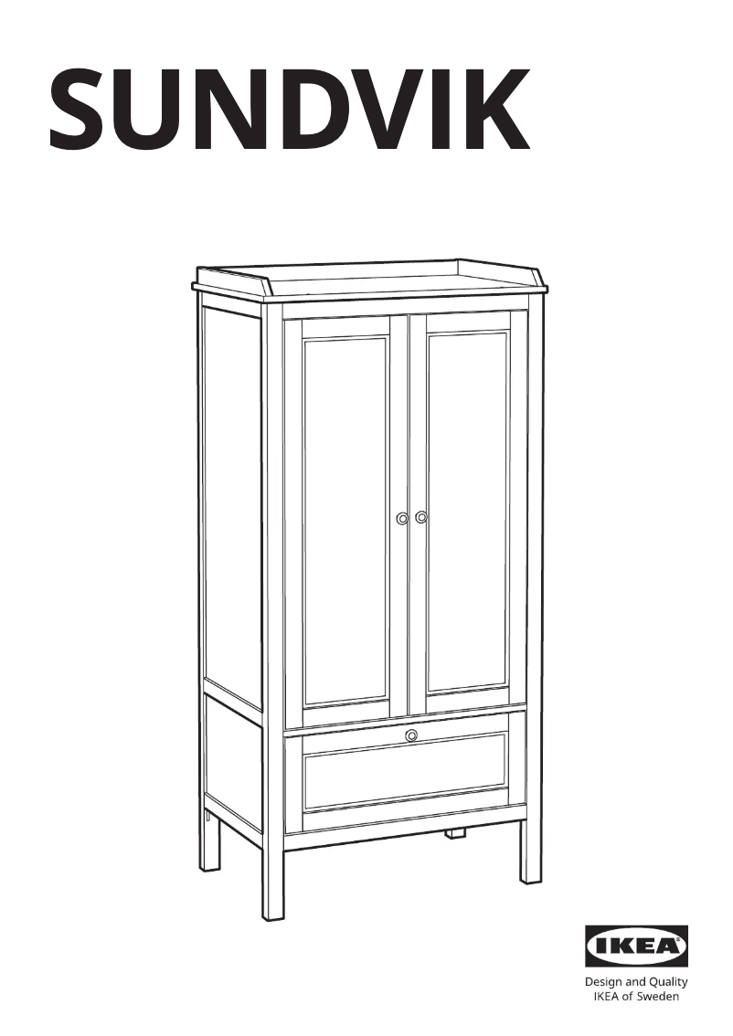 Page 1 of the manual User Manual Ikea SUNDVIK 504.942.64