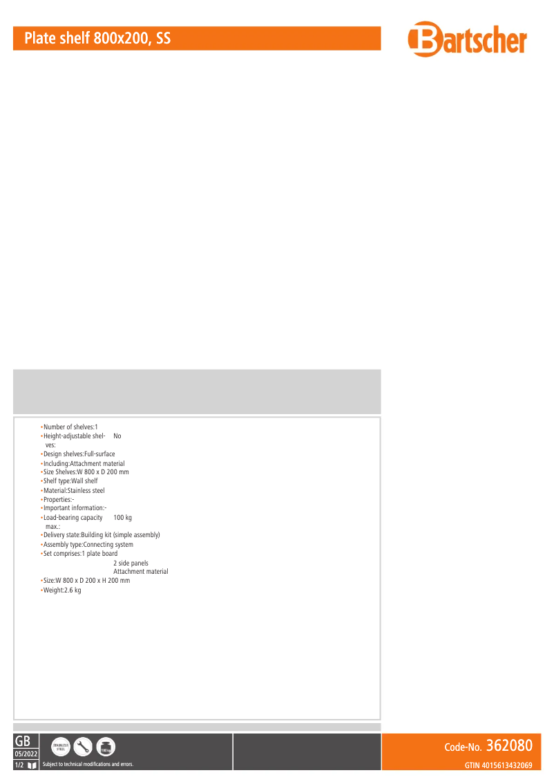 First page image of the manual for 362080