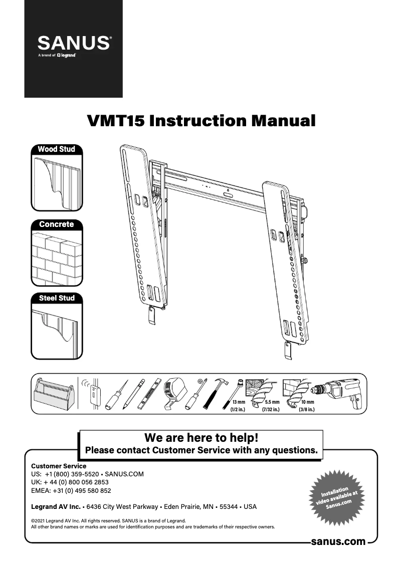 First page image of the manual for VMT15