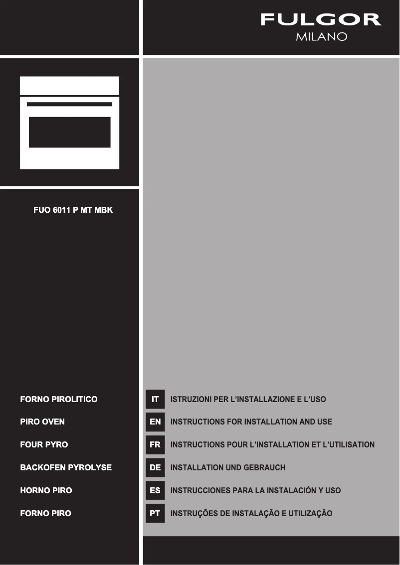 Page 1 of the manual User Manual Fulgor Milano FUO 6011 P MT MBK