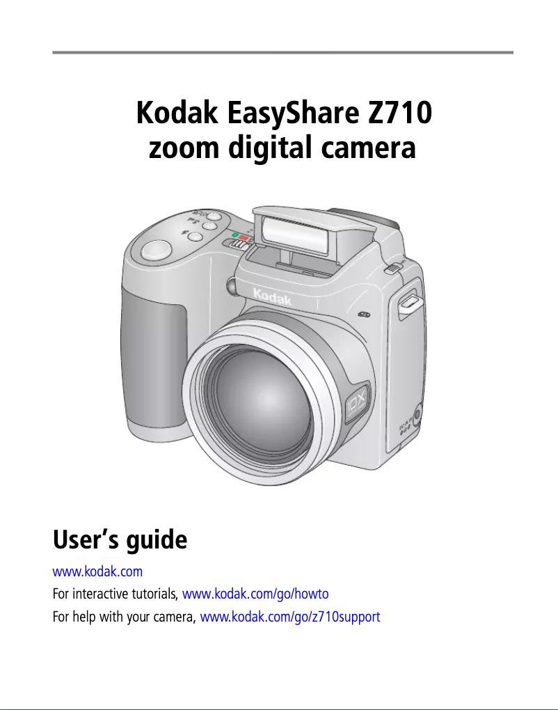 Page 1 of the manual User Manual Kodak EasyShare Z710