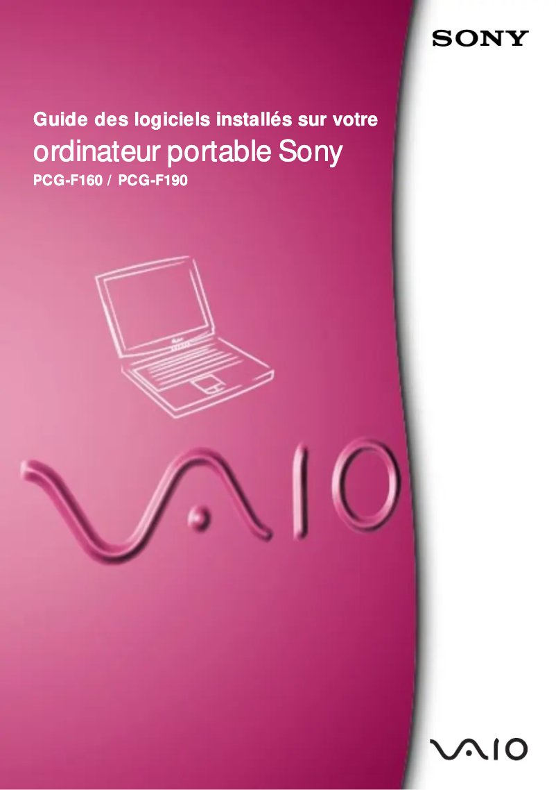 Page 1 of the manual User Manual Sony Vaio PCG-F160