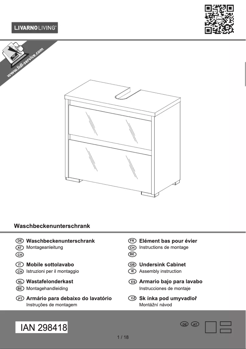 First page image of the manual for IAN 298418