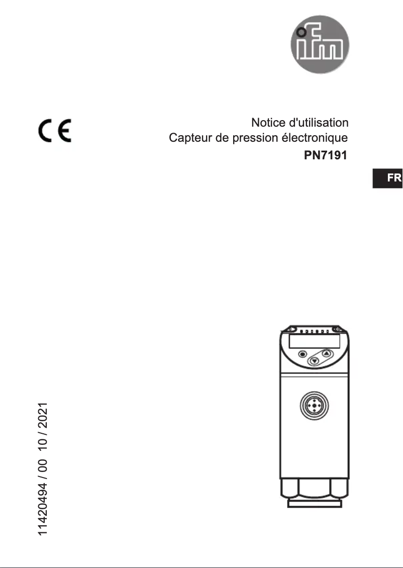 Page 1 of the manual User Manual IFM PN7191