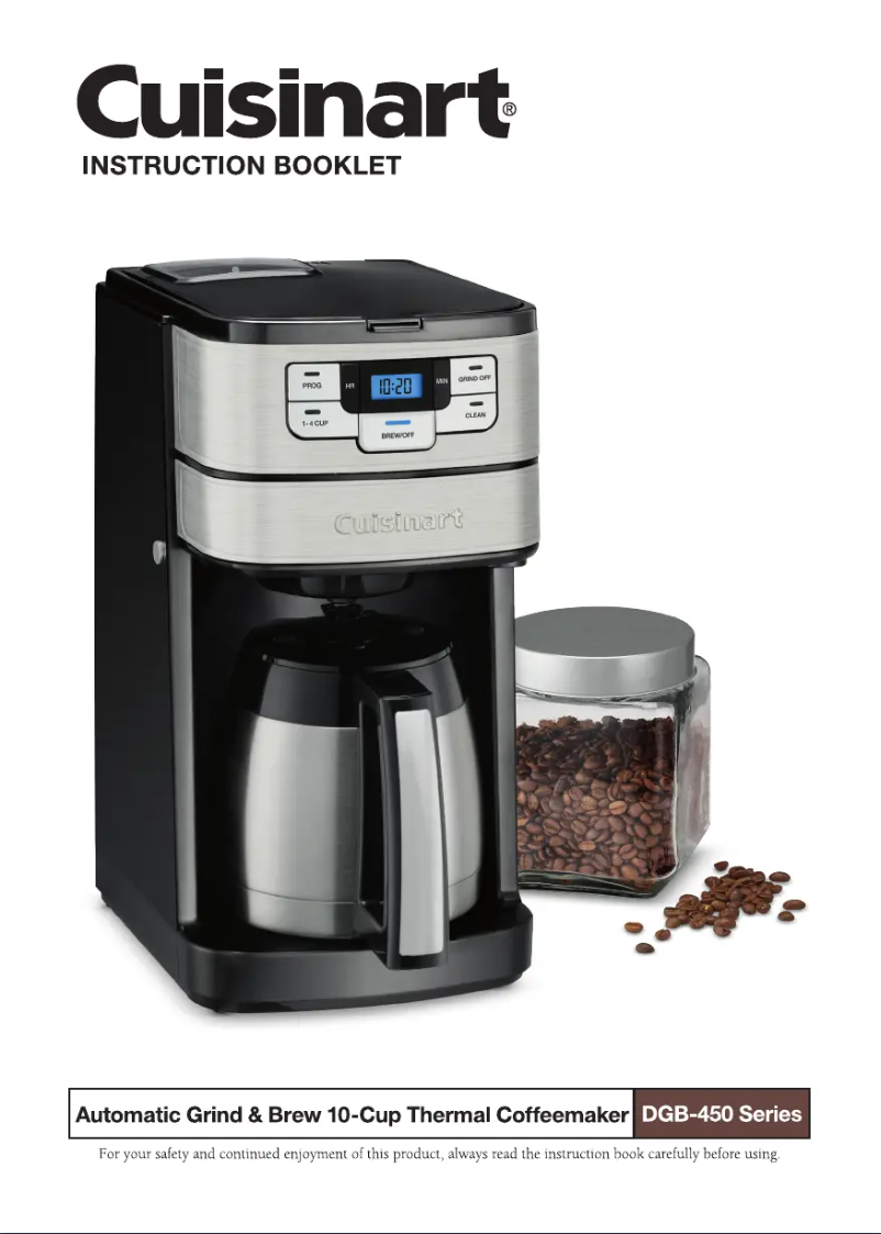 Page 1 of the manual User Manual Cuisinart DGB-450