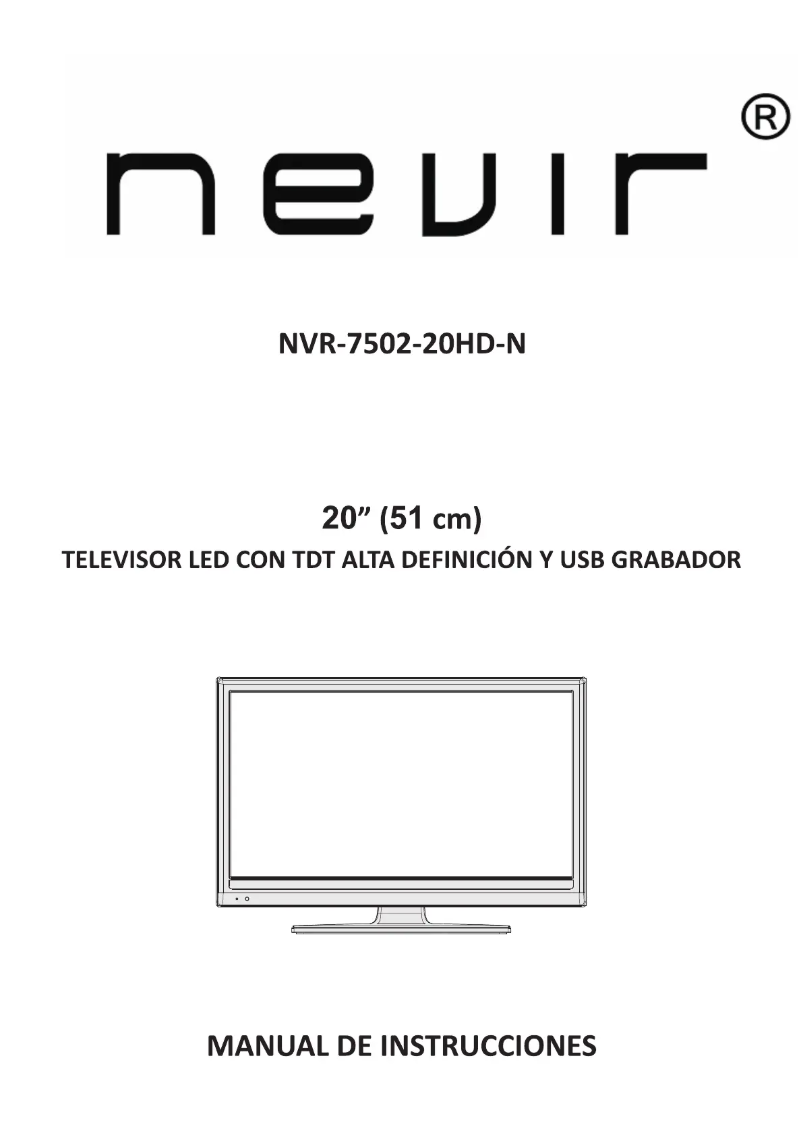 Page 1 of the manual User Manual Nevir NVR-7502-20HD-N