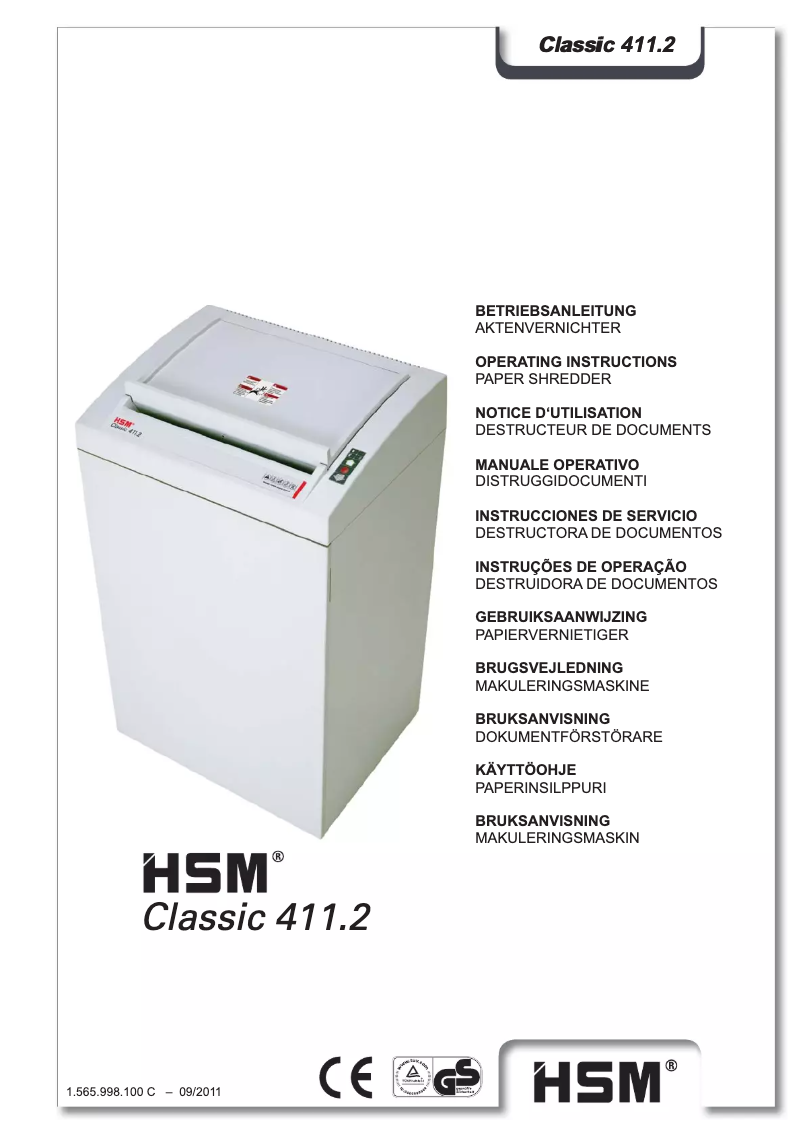 First page image of the manual for Classic 411.2