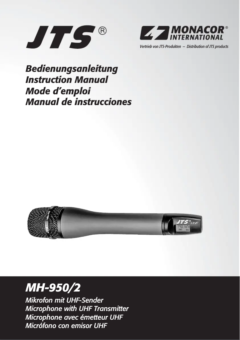 First page image of the manual for MH-950/2