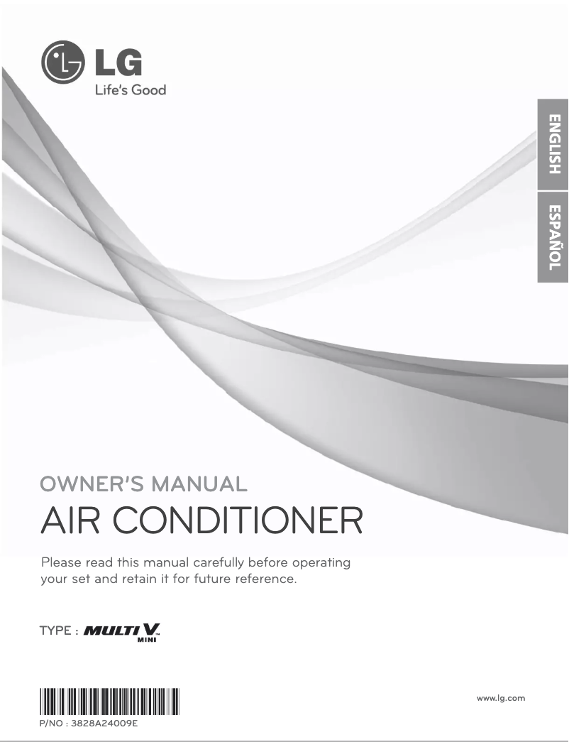 First page image of the manual for ARUV50GS2A