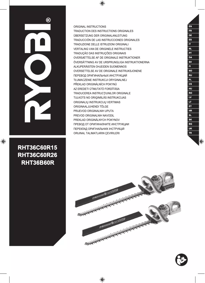 Page 1 of the manual User Manual RYOBI Max Power RHT36C60R26