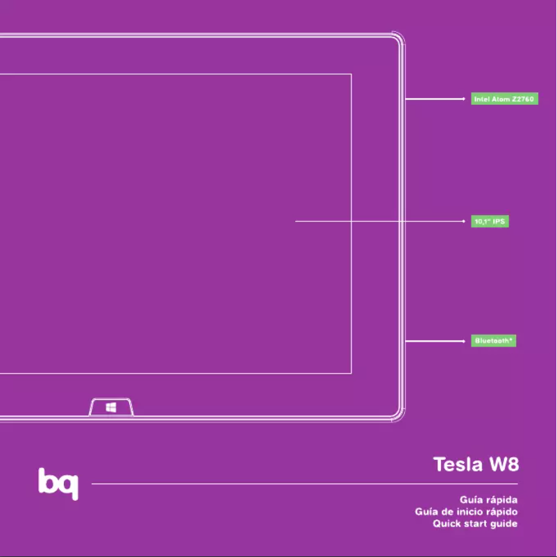 Page 1 de la notice Manuel utilisateur bq Tesla W8