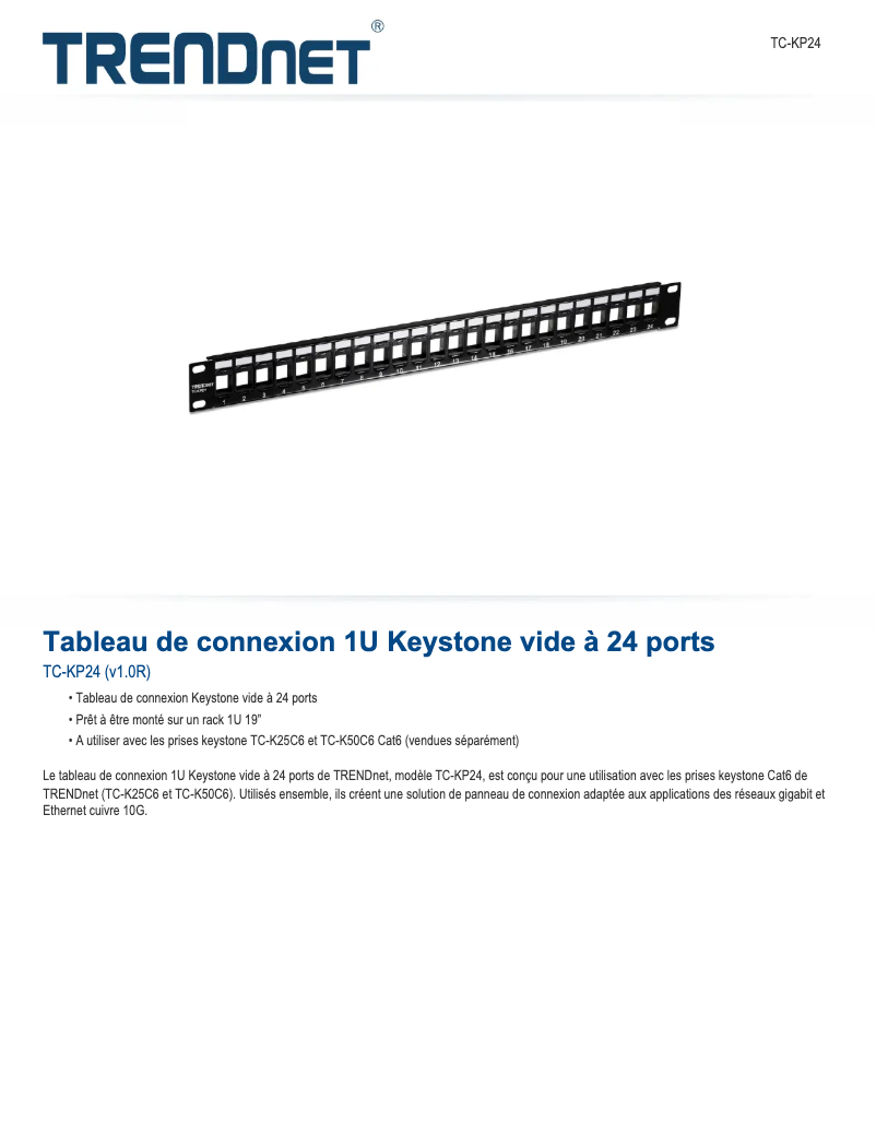 First page image of the manual for TC-KP24