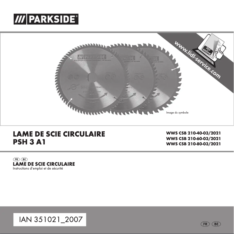 Page 1 of the manual User Manual Parkside PSH 3 A1