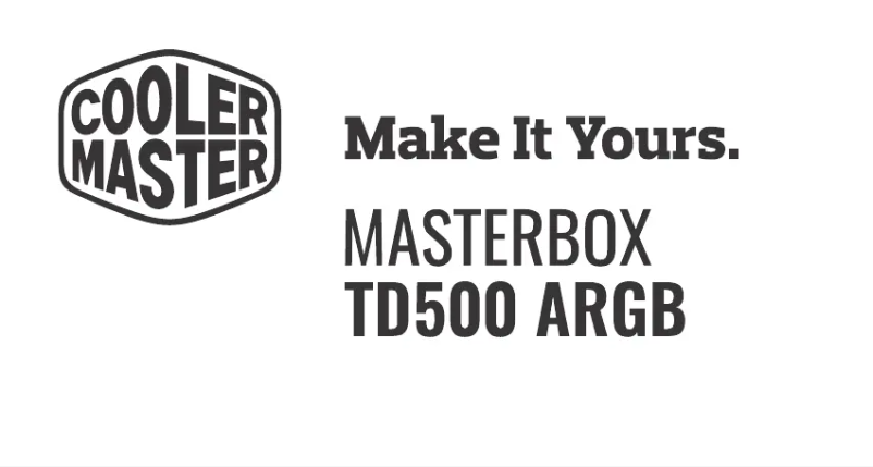 First page image of the manual for MasterBox TD500 ARGB