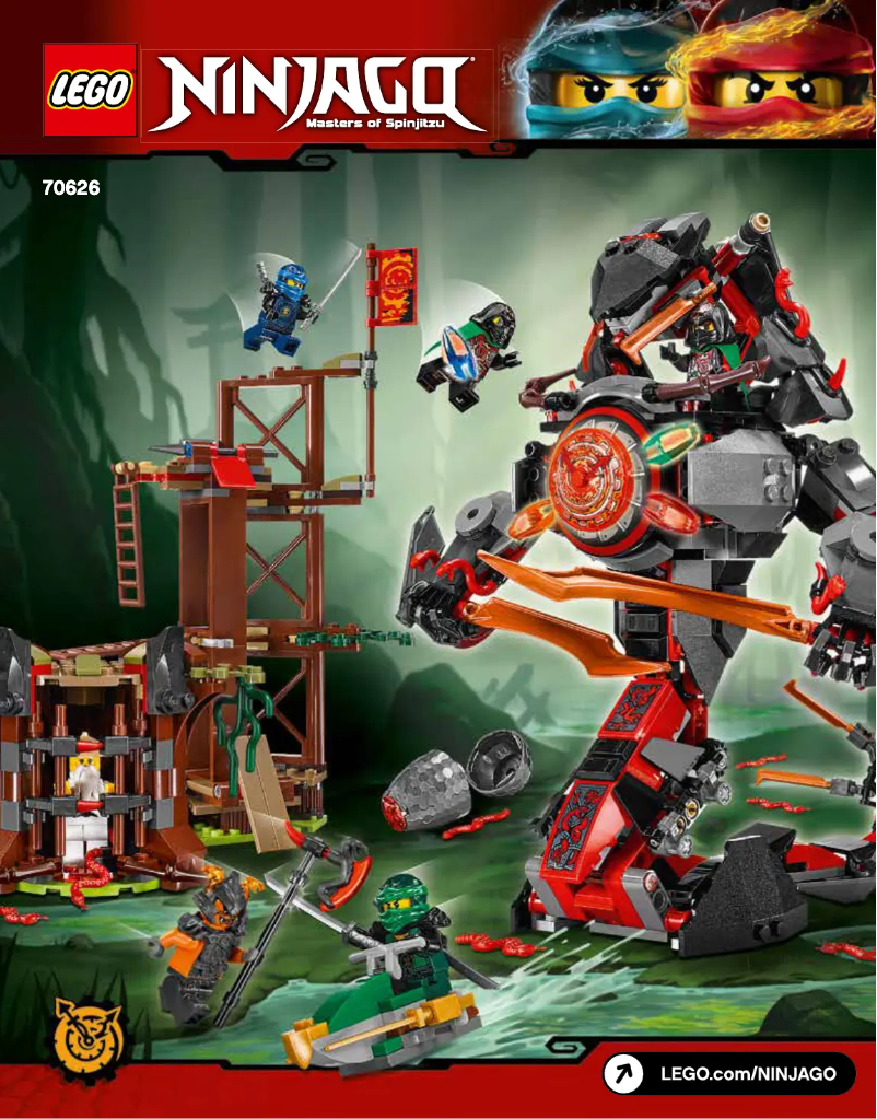 First page image of the manual for Ninjago 70626