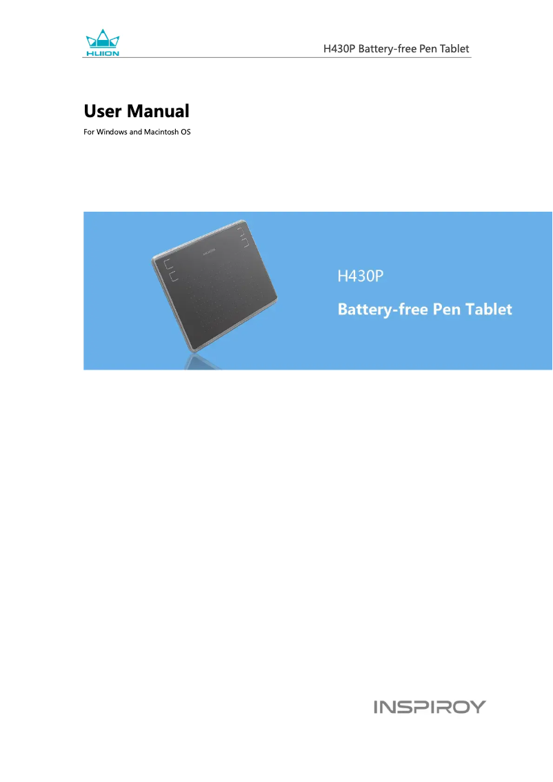 First page image of the manual for Inspiroy H430P