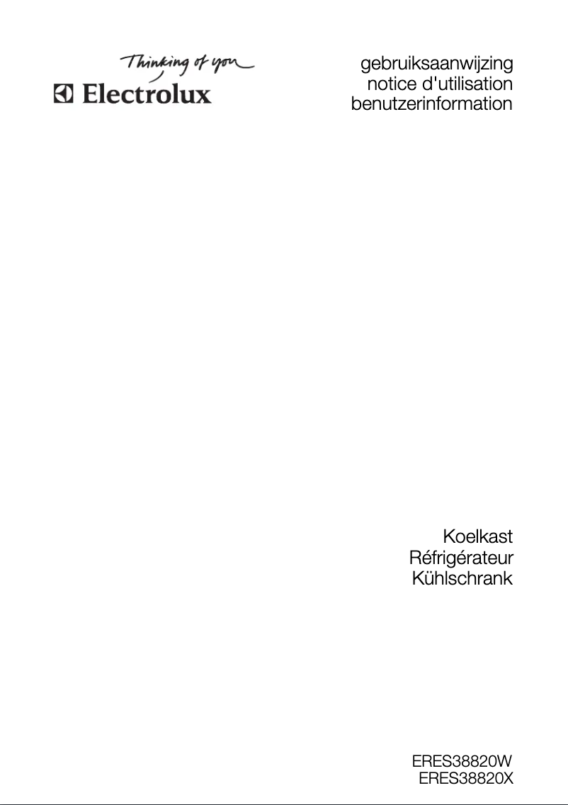 First page image of the manual for ERES38820X