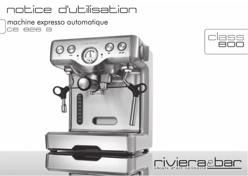 Page 1 of the manual User Manual Riviera & Bar CE 826 A