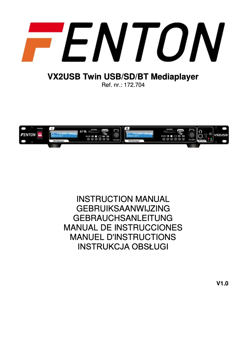 First page image of the manual for VX2USB
