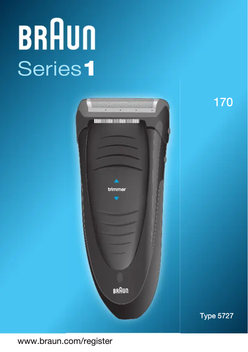 Page 1 of the manual User Manual Braun Series 1-170
