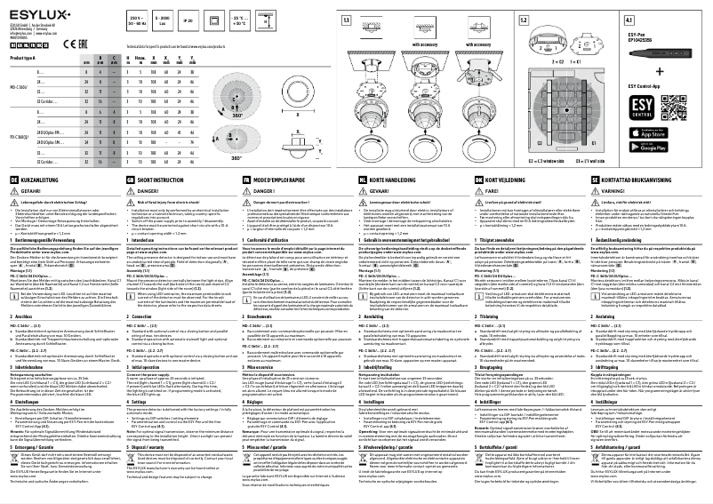 Page 1 of the manual User Manual Esylux PD-C 360i/8 MIC
