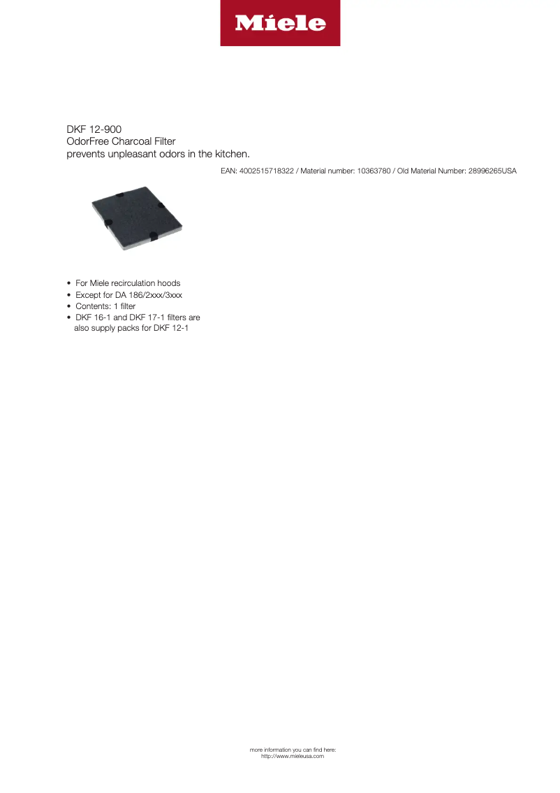 Page 1 of the manual User Manual Miele DKF 12-900