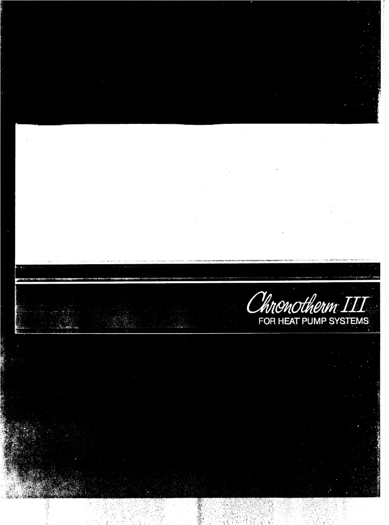 Page 1 of the manual User Manual Honeywell Chronothem III T8611C