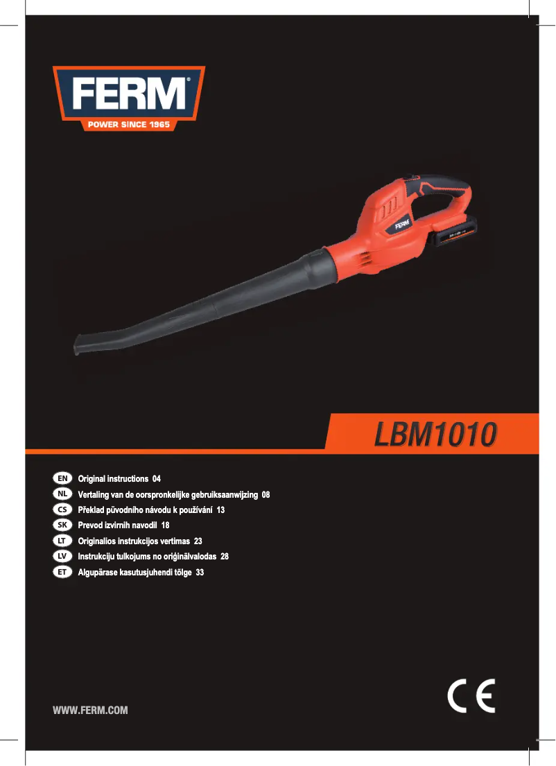 First page image of the manual for LBM1010