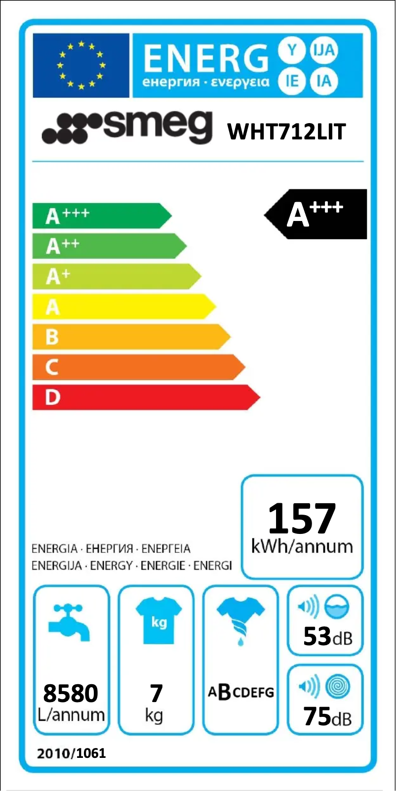 First page image of the manual for WHT712LIT