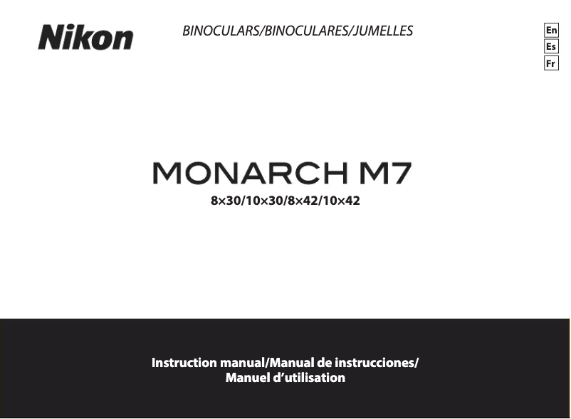 Page 1 of the manual User Manual Nikon Monarch M7 8x30