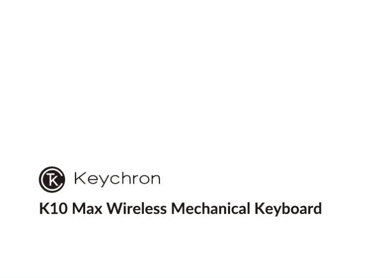 First page image of the manual for K10 Max