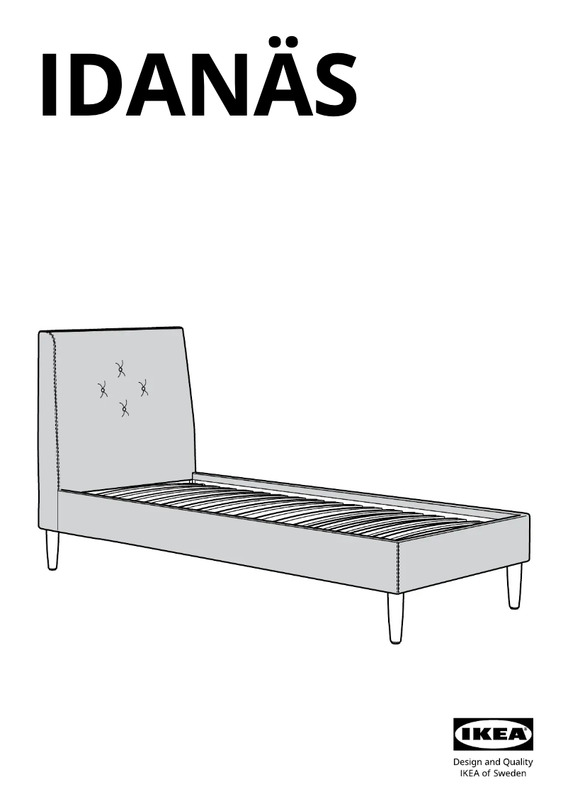 First page image of the manual for IDANÄS 804.595.89