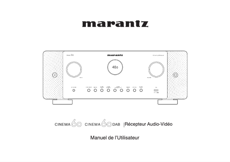 Page 1 of the manual User Manual Marantz Cinema 60