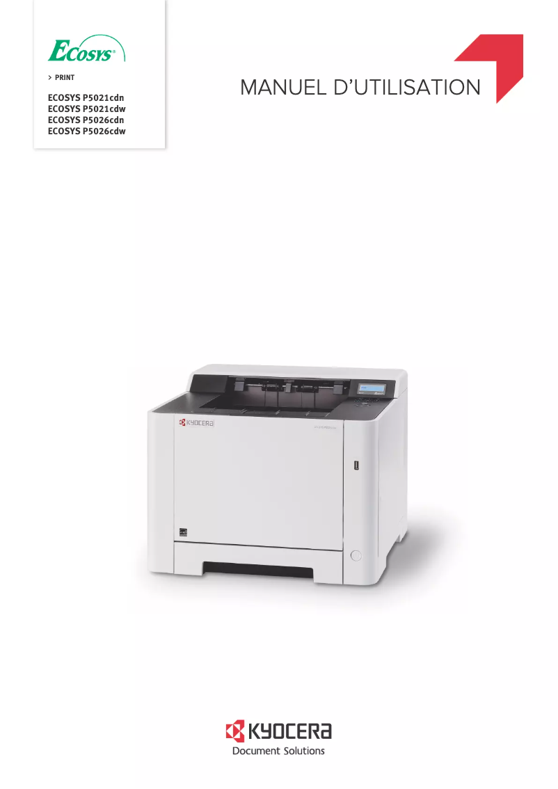 First page image of the manual for ECOSYS P5026cdn/KL3