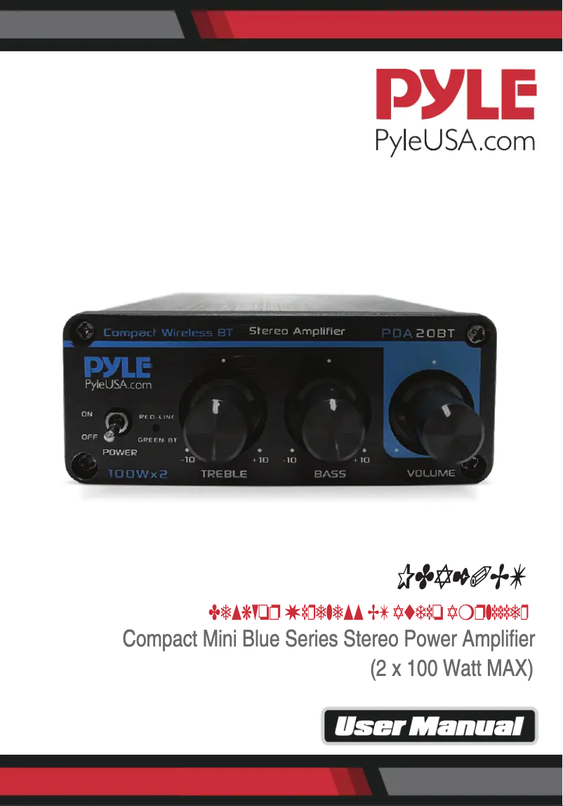 Page 1 of the manual User Manual Pyle PDA20BT