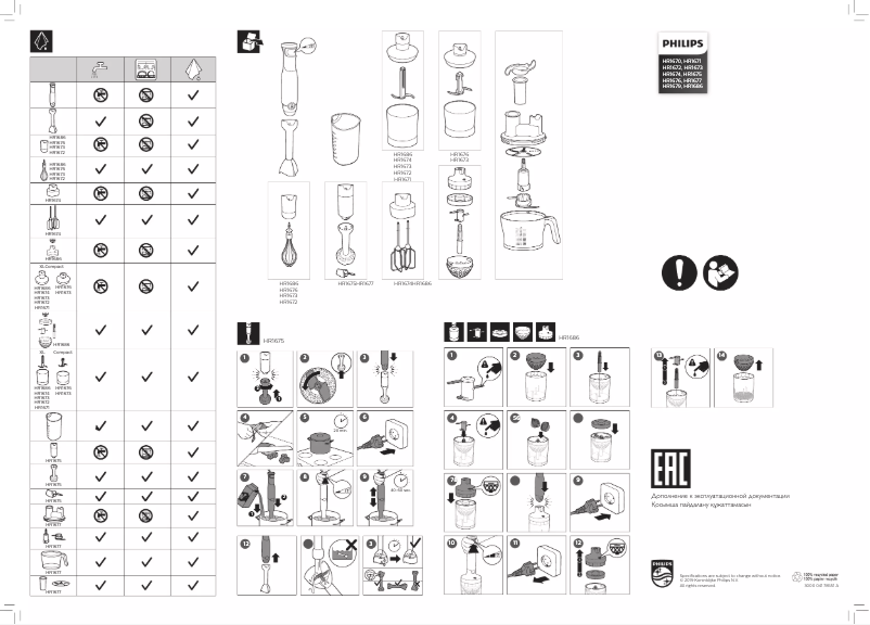 Page 1 of the manual Quick Start Guide Philips Avance Collection HR1671
