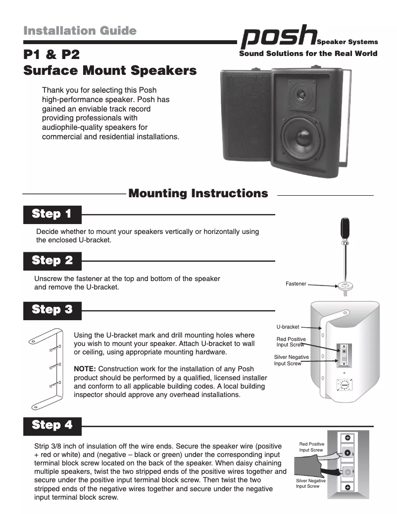 Page 1 of the manual User Manual Posh P2