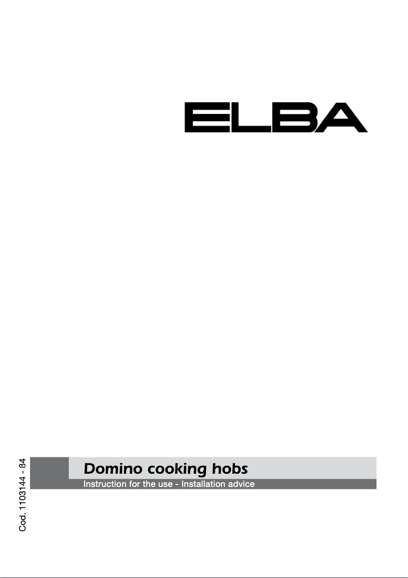 Page 1 of the manual User Manual Elba Domino EN30-610 XD