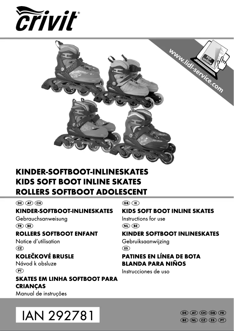 First page image of the manual for IAN 292781