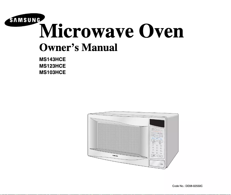 Page 1 of the manual User Manual Samsung MS143HCE