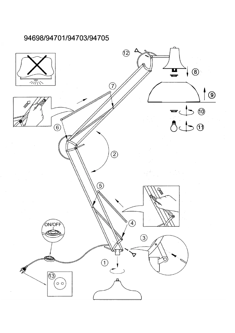 Page 1 of the manual User Manual Eglo Borgillio