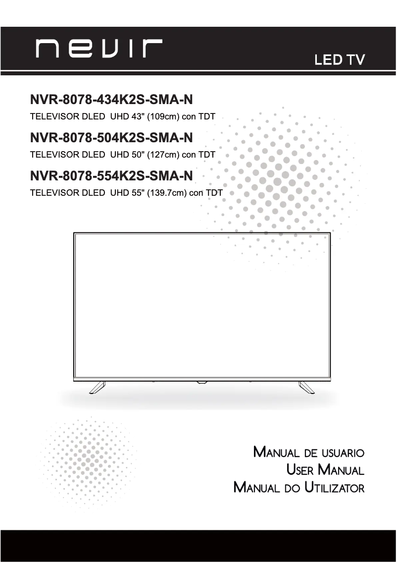 Page 1 of the manual User Manual Nevir NVR-8078-434K2S-SMA-N