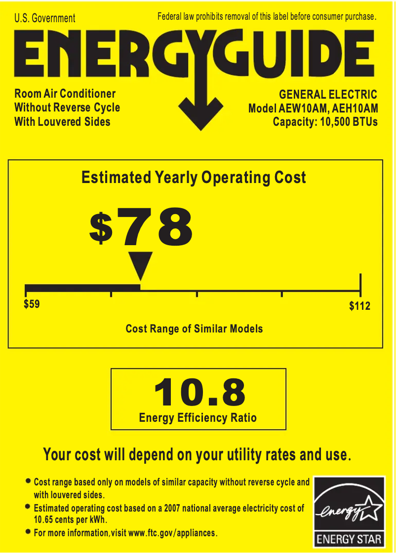 First page image of the manual for AEW10AM