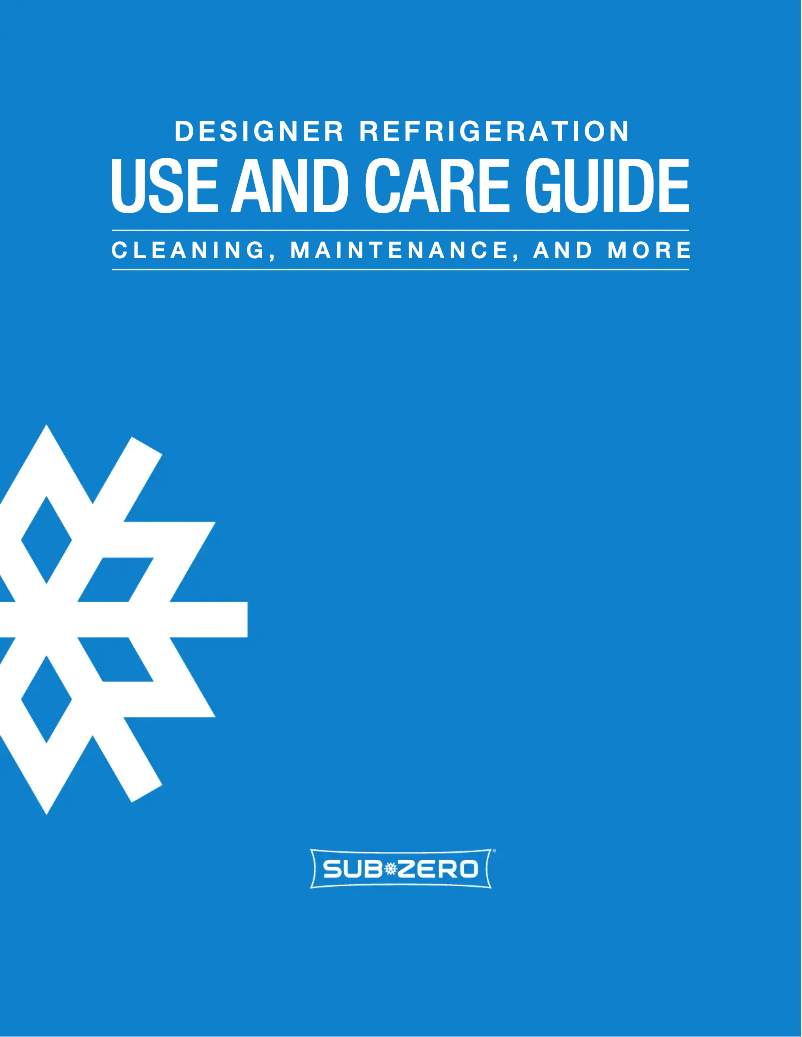 Page 1 of the manual User Manual Sub-Zero IT-36CI-LH