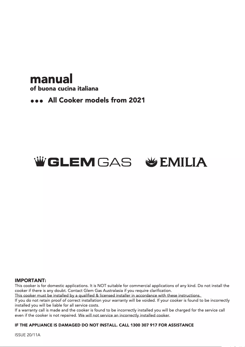 First page image of the manual for GA865GE