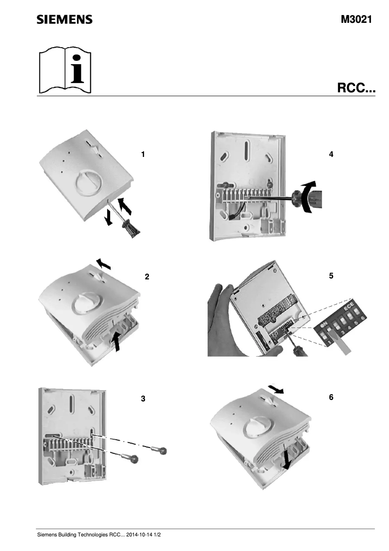 First page image of the manual for RCC20