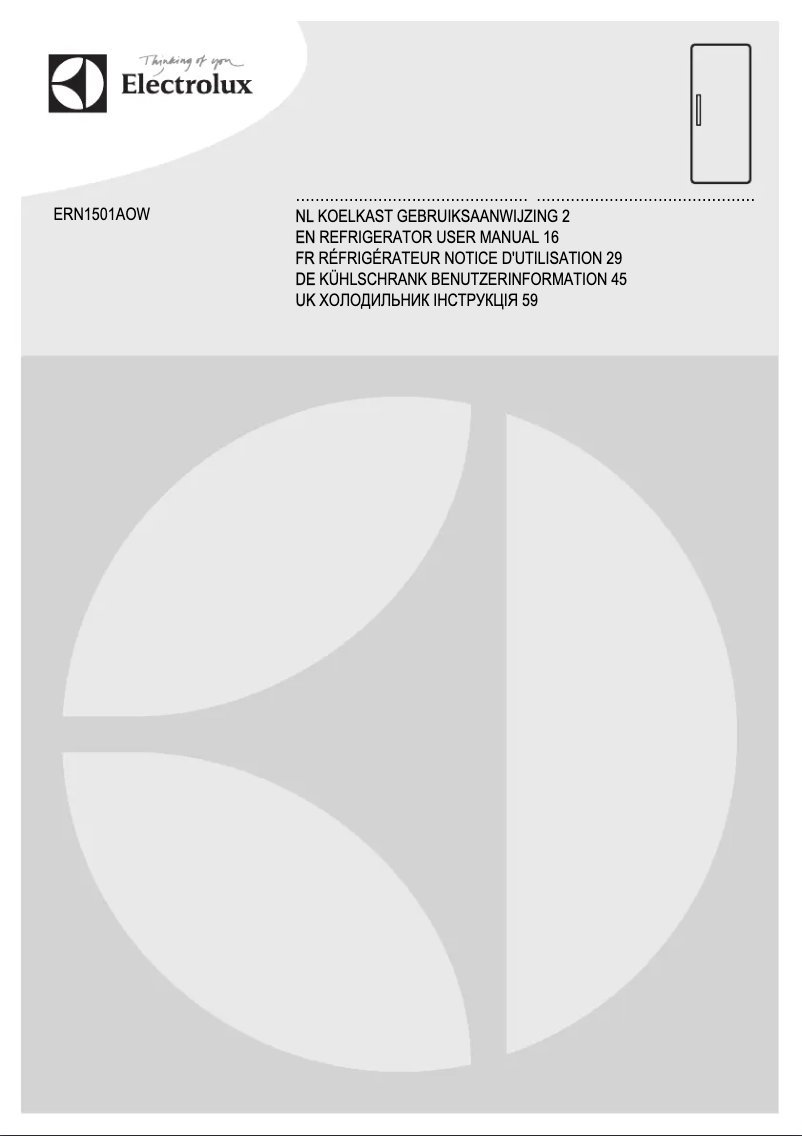 Page 1 of the manual User Manual Electrolux ERN1501AOW