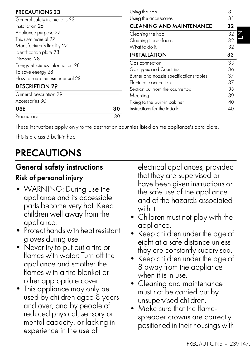 First page image of the manual for SRV564EB7