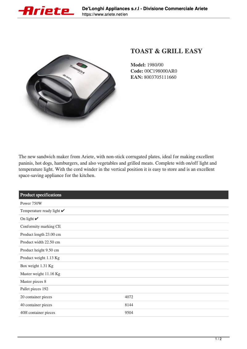 First page image of the manual for 1980